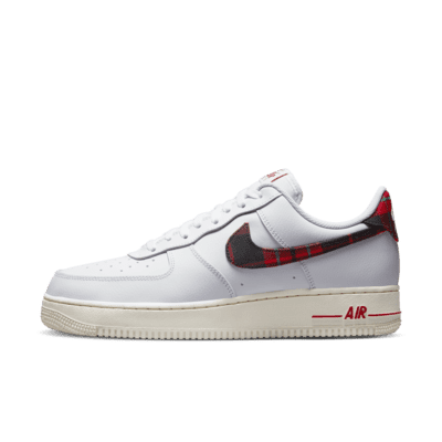 Nike air force with red check hotsell